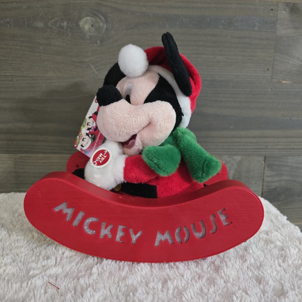 Disneys Minnie Mouse In Christmas Sleigh Sings Rocks And Lights Up